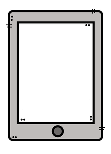 A computer graphic image of an iPad